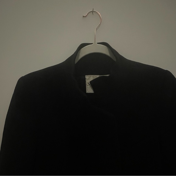 Vintage Woolf Brothers 100% cashmere coat made in USA approx sz XL black trench - Picture 8 of 8